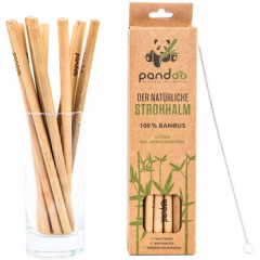Set 12 pajitas de bambu